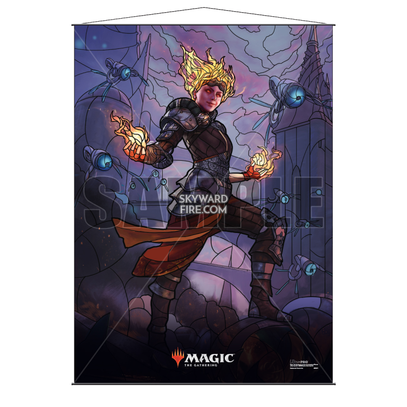 Stained Glass Planeswalkers Wall Scroll Chandra for Magic